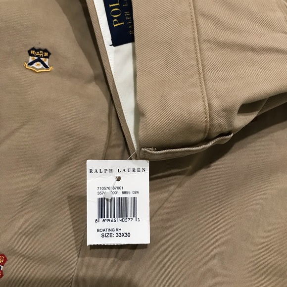 Ralph Lauren Polo Mens embroidered Boating KH Pants - Picture 6 of 6